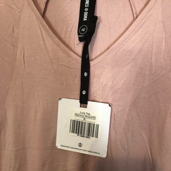 Agnes & Dora Heathered Rose Love Top XL - Picture 3 of 3